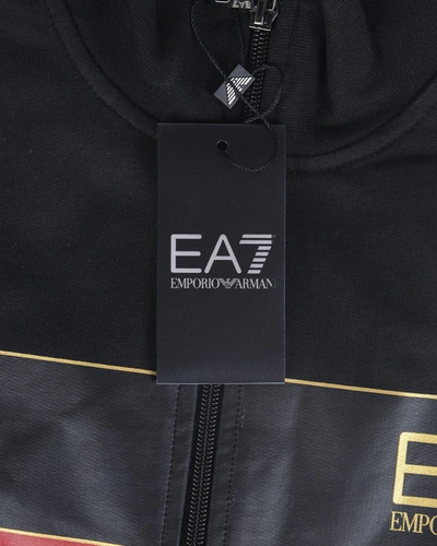Shop Ea7 Emporio Armani Sweatshirt Hoodie In Black