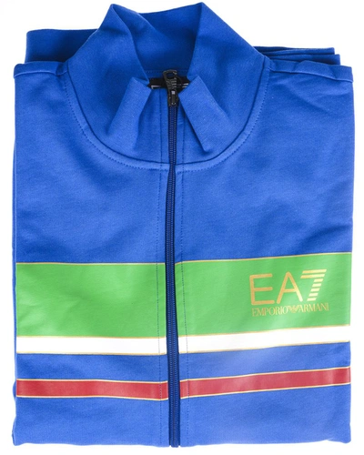 Shop Ea7 Emporio Armani Sweatshirt Hoodie In Blue