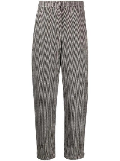 Shop Emporio Armani Ea7  High-wasited Trousers In Grey