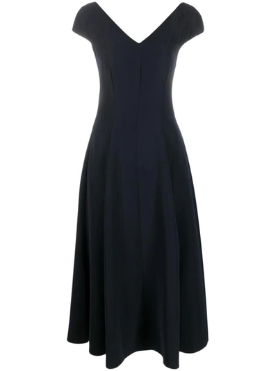 Shop Emporio Armani Long Dress In Blue