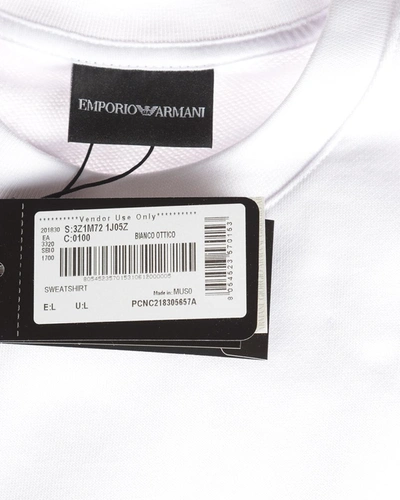 Shop Emporio Armani Sweatshirt Hoodie In White