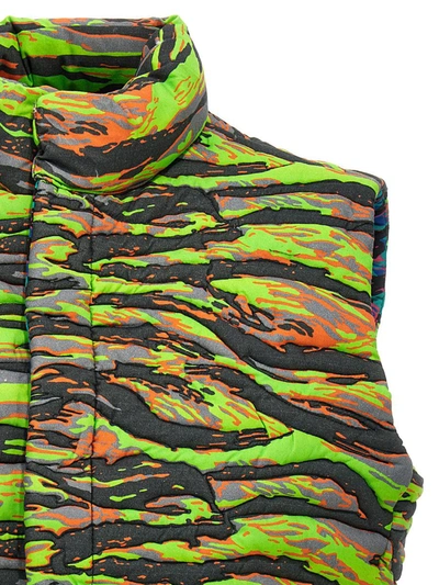 Shop Erl Camouflage Vest In Multicolor