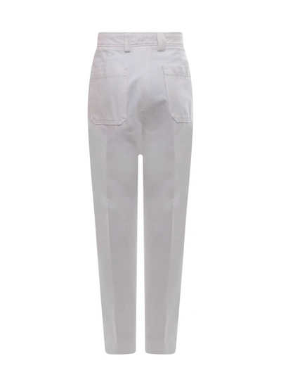 Shop Ermenegildo Zegna Trouser In White