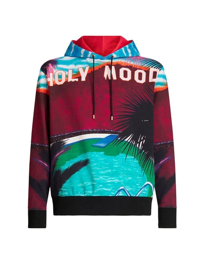 Shop Etro Hoodie With California Print In Multicolour