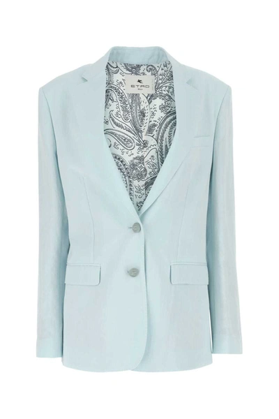 Shop Etro Jackets And Vests In Light Blue
