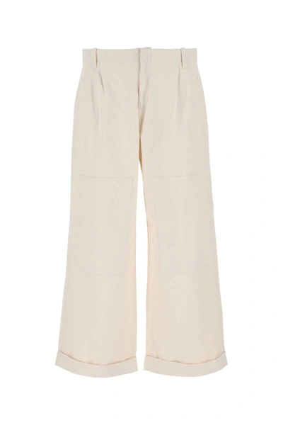 Shop Etro Pants In White