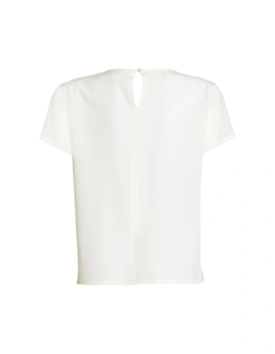 Shop Etro Silk Short Sleeve Top In White