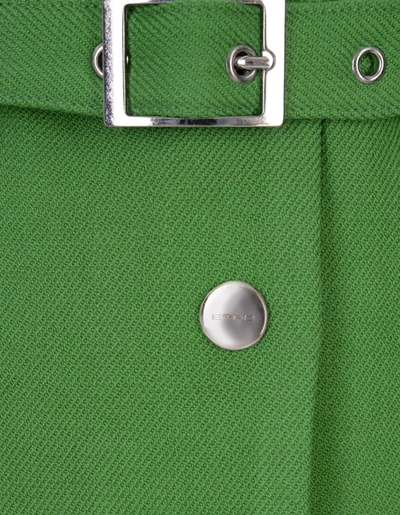 Shop Etro Wool Cloth Mini Skirt In Green