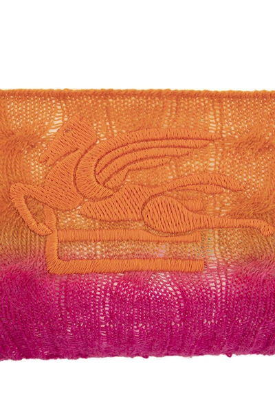 Shop Etro Wool Knit Top In Orange
