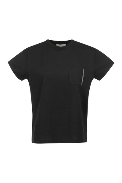 Shop Fabiana Filippi Cotton Jersey T-shirt In Black