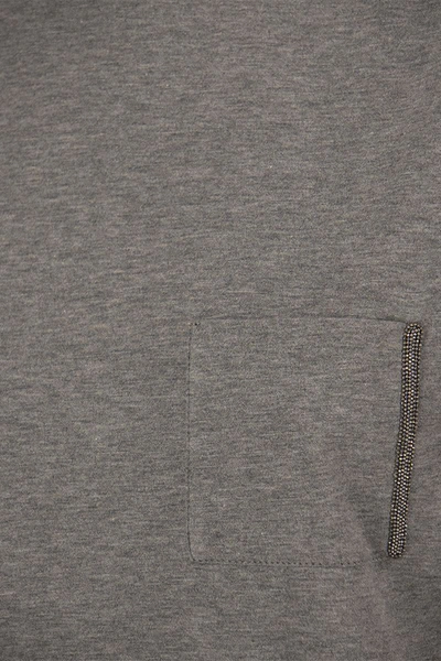 Shop Fabiana Filippi Cotton Jersey T-shirt In Grey