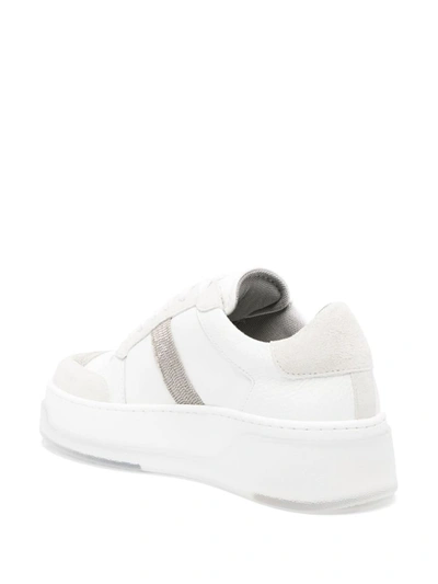 Shop Fabiana Filippi Suede Sneakers In White