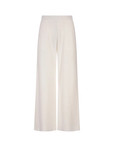 Shop Fabiana Filippi Wide Trousers With Sequins In White