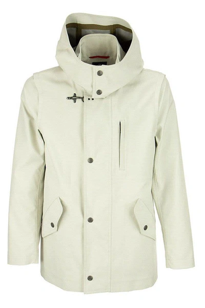 Shop Fay Cape C. Raincoat In Grey