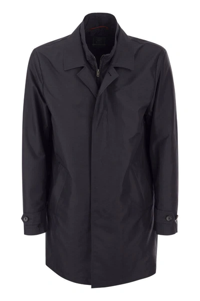 Shop Fay Morning Coat - Light Jacket In Navy Blue