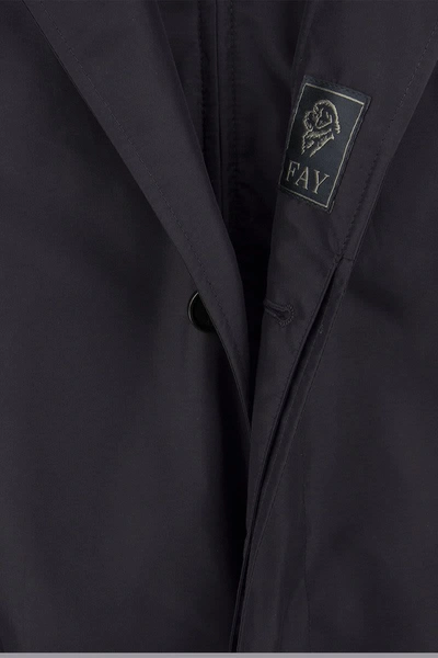 Shop Fay Morning Coat - Light Jacket In Navy Blue