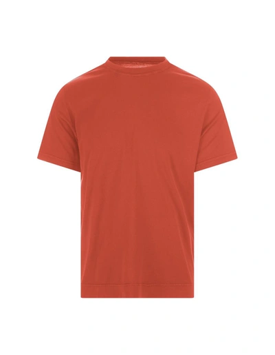Shop Fedeli Basic T-shirt In Organic Cotton In Orange