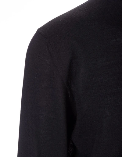 Shop Fedeli Cashmere And Silk Turtleneck Pullover In Black