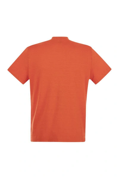 Shop Fedeli Exreme - Linen Flex T-shirt In Red
