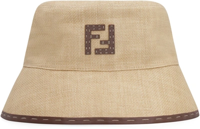 Shop Fendi Bucket Hat In Beige