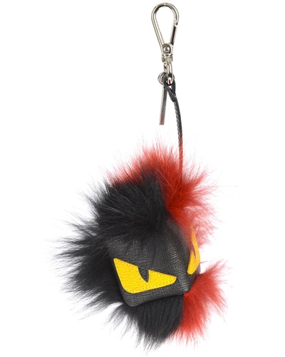 Shop Fendi Key Ring In Black