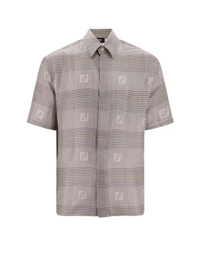 Shop Fendi Shirt In Grey