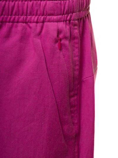 Shop Needles Fuchsia Shorts With All-over Cactus Print In Cotton And Linen Man In Fuxia