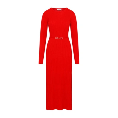 Shop Gabriela Hearst Luisa Dress In Red