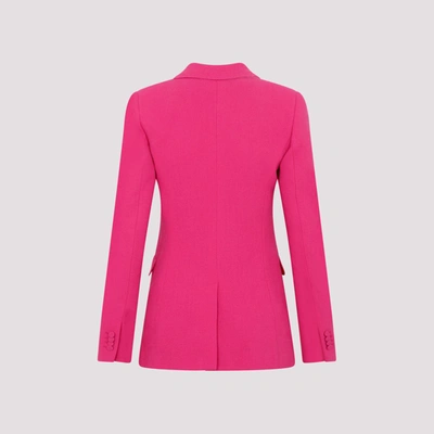 Shop Gabriela Hearst Stephanie Blazer Jacket In Pink &amp; Purple