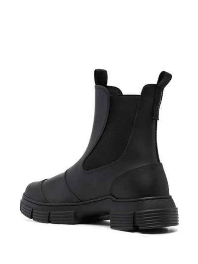 Shop Ganni Chelsea City Boots In Black