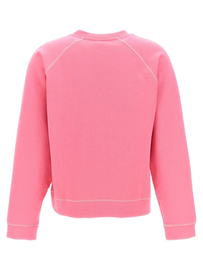 Shop Ganni Logo Sweatshirt In Pink