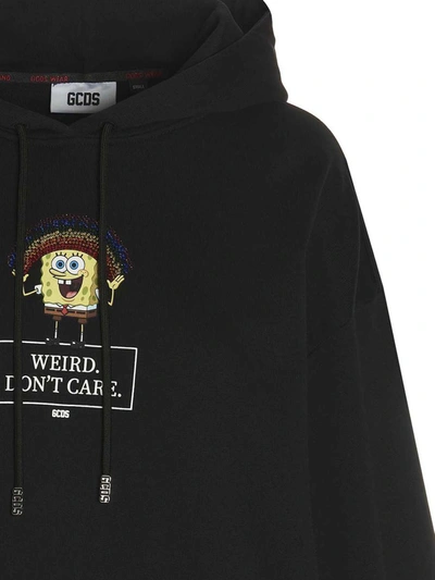 Shop Gcds 'don't Care' Capsule Hoodie With 'don't Care' Capsule In Black