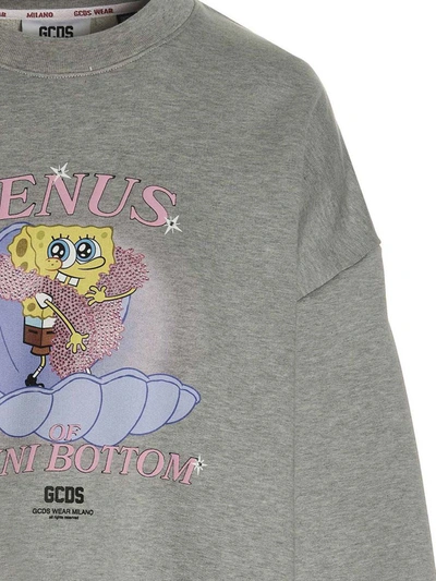 Shop Gcds 'venus' Capsule Spongebob Sweatshirt In Gray