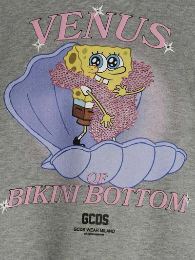 Shop Gcds 'venus' Capsule Spongebob Sweatshirt In Gray