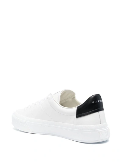 Shop Givenchy City Sport Leather Lace-up Sneakers In White
