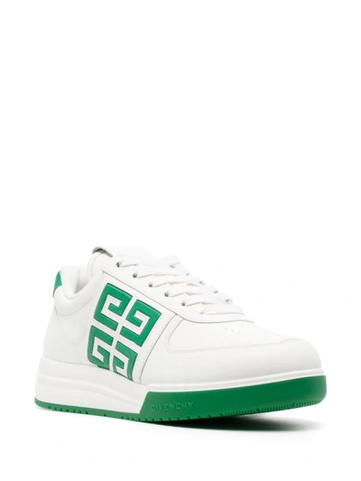 Shop Givenchy G4 Leather Sneakers In Green