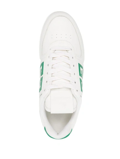 Shop Givenchy G4 Leather Sneakers In Green