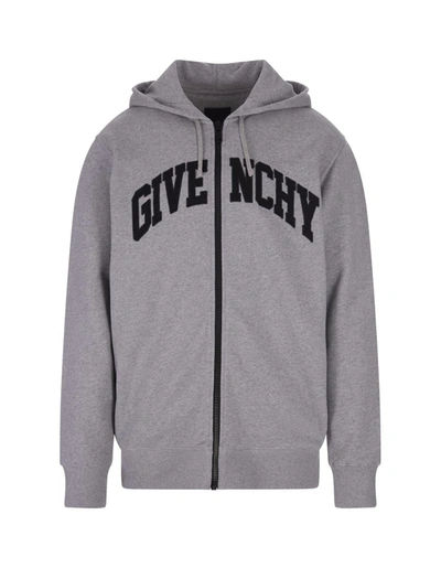 Shop Givenchy College Hoodie In Grey