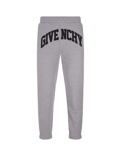 Shop Givenchy Joggers With Black Front Logo In Grey