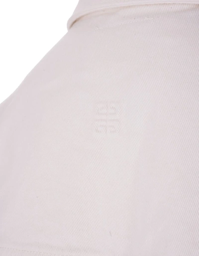 Shop Givenchy Stone Denim Oversize Jacket In Grey