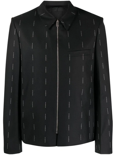 Shop Givenchy Wool Zipped Jacket In Black