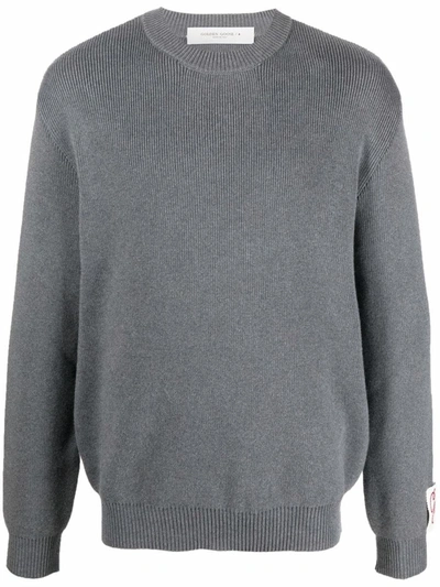 Shop Golden Goose Logo Cotton Sweatshirt In Grey