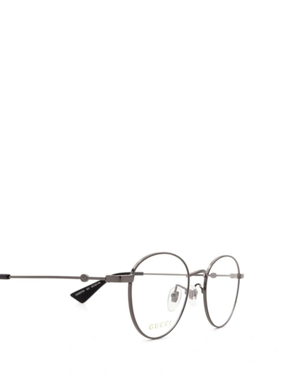 Shop Gucci Eyewear Eyeglasses In Ruthenium