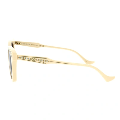 Gucci Crystal-embellished Wayfarer Sunglasses In Ivory