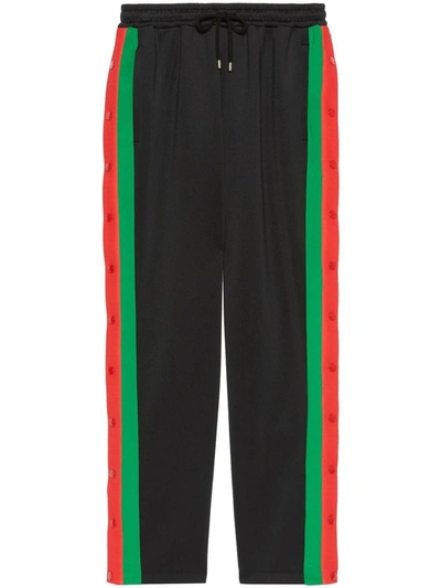 Shop Gucci Jogging Trousers In Black