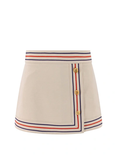 Shop Gucci Skirt In Beige