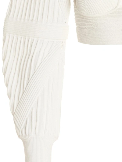Herve Leger Hervé Léger Knit Bustier Top In White