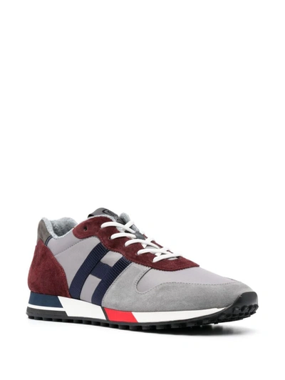 Shop Hogan H383 Low-top Sneakers In Grey