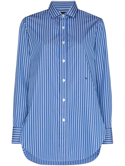 Shop Hommegirls Cotton Shirt In Clear Blue
