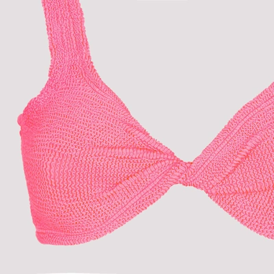 Shop Hunza G Juno Bikini Swimwear In Pink & Purple
